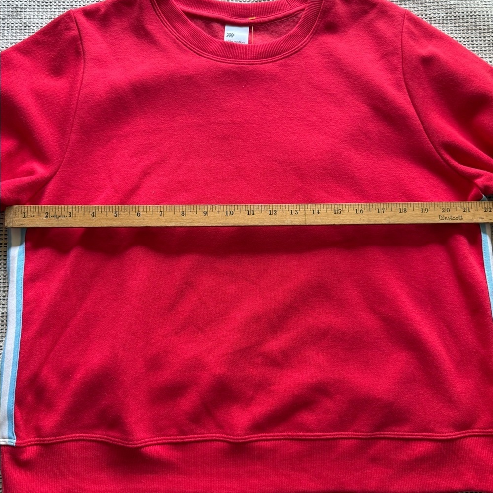all in motion red fleece crew neck sweatshirt - Picture 2 of 5